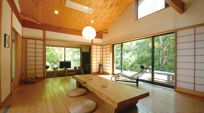 自然素材の家　別荘　注文住宅専門　探彩工房建築設計事務所の裾野市富士急十里木高原別荘地にある富士山リゾートギャラリー です